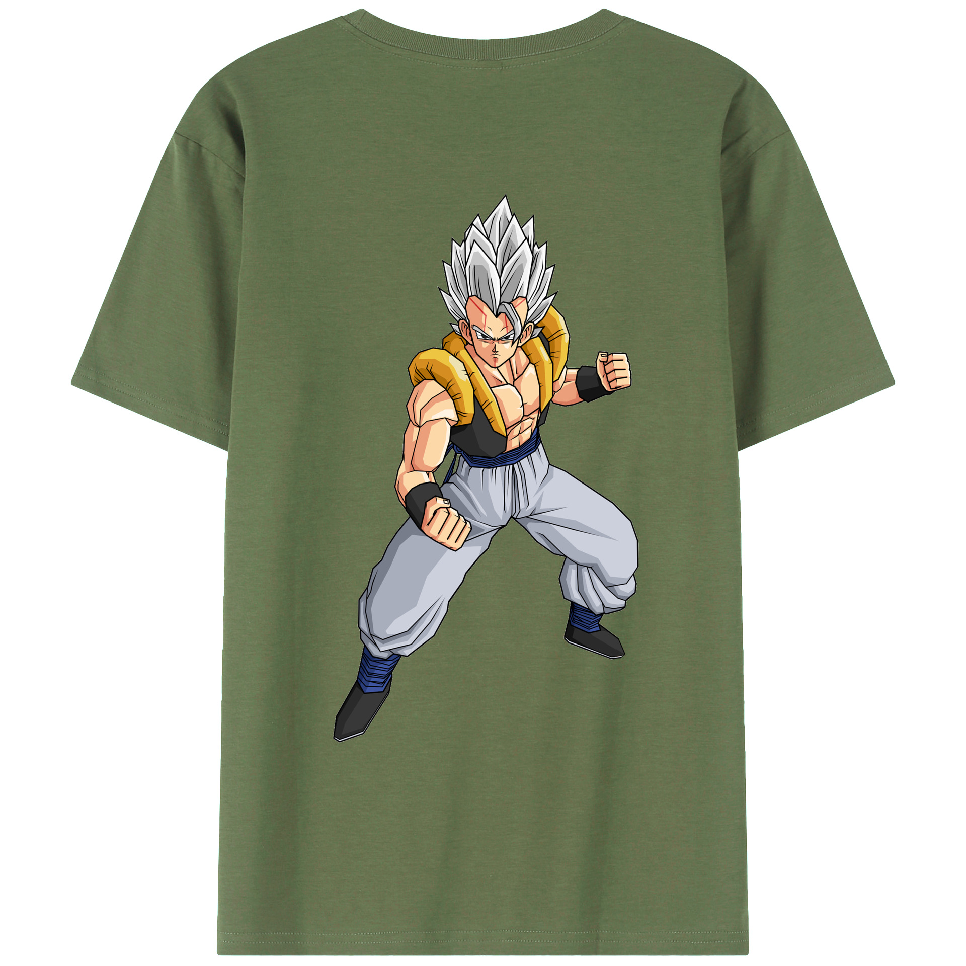 （画像用） ドラゴンボール ベジータ四世（Bejīta Yonsei）DRAGON BALL Vegeta IV 綿100％ メンズ半袖Tシャツ（バックプリント） 通気性